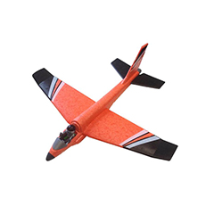 Playmobil orange childrens aeroplane with black wings made from ARPRO (expanded polypropylene) 