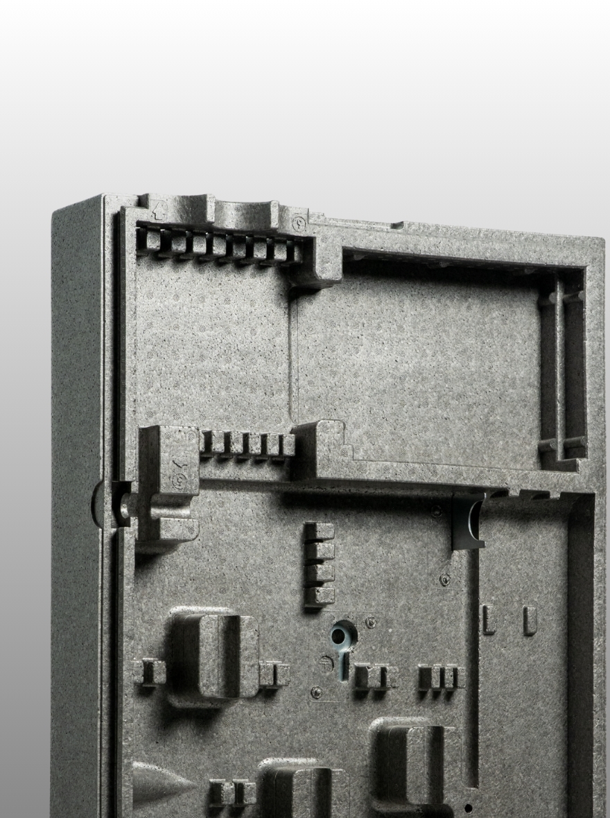 A close up view of a hot water station made from ARPRO