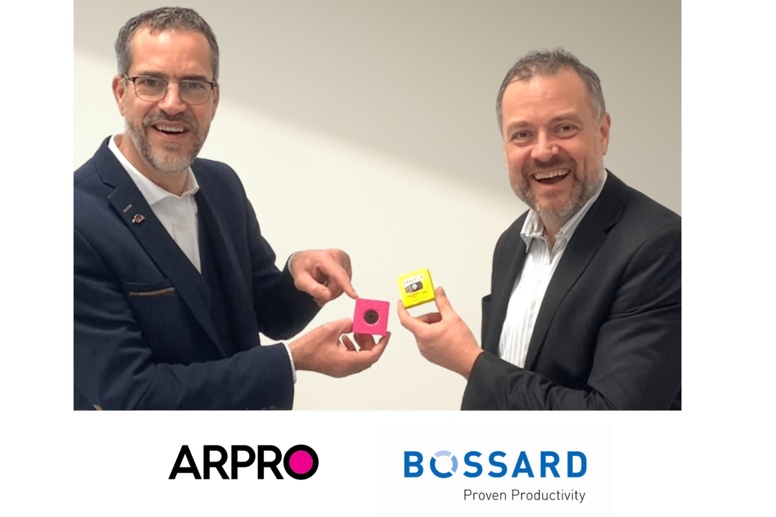 Bert Suffis from JSP and Christian Busch from Bossard share a LiteWeight zEPP