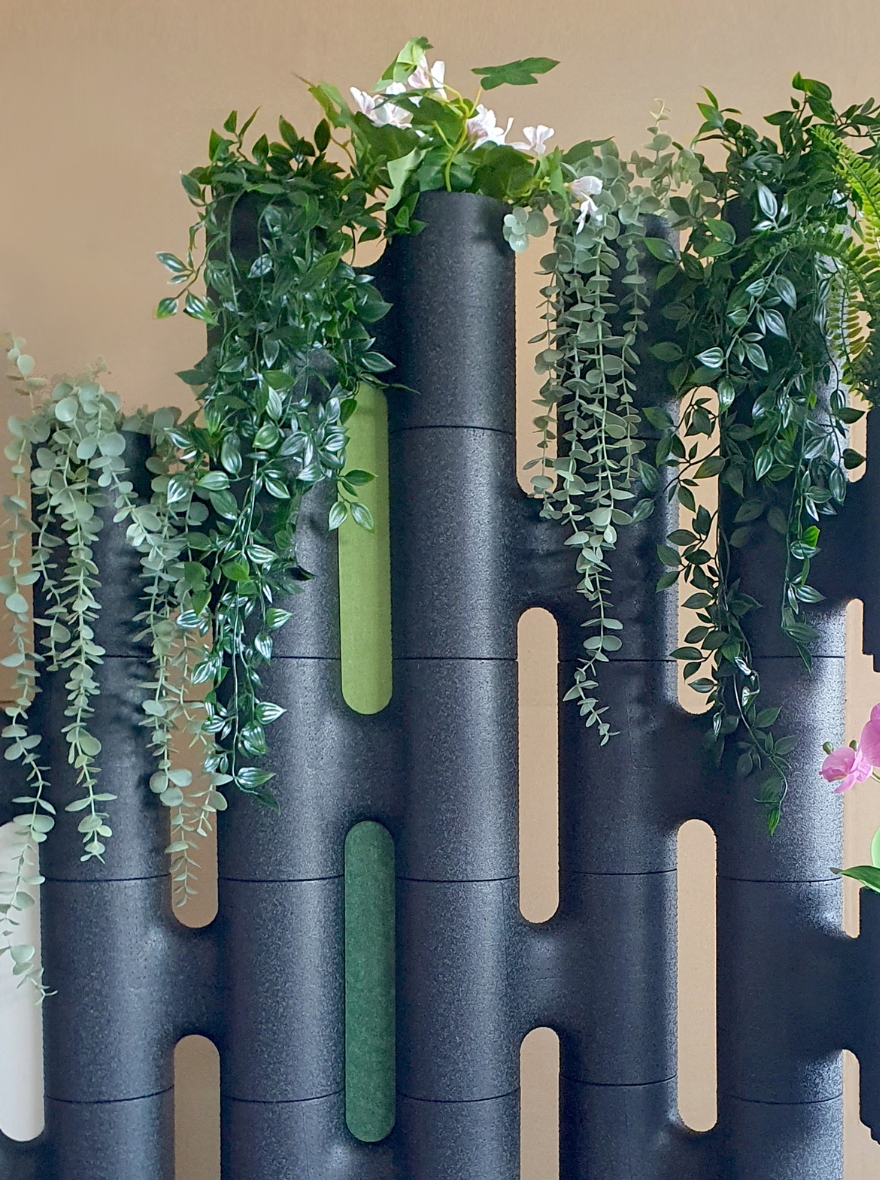 Movisi Link Raumteiler mit integrierten Pflanzen